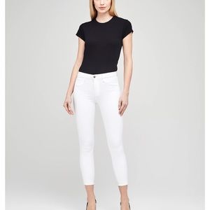 NWT LA’GENCE Margo high rise ankle skinny white size 33